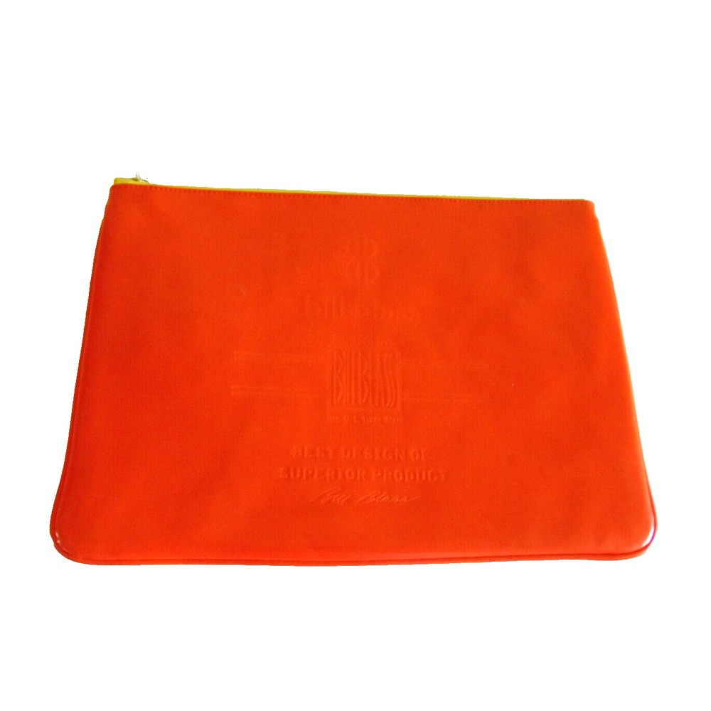 Pouch Bag Purse Women's Large Genuine Leather Cherry Tomato Chessy by Bill Blass